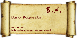 Buro Auguszta névjegykártya